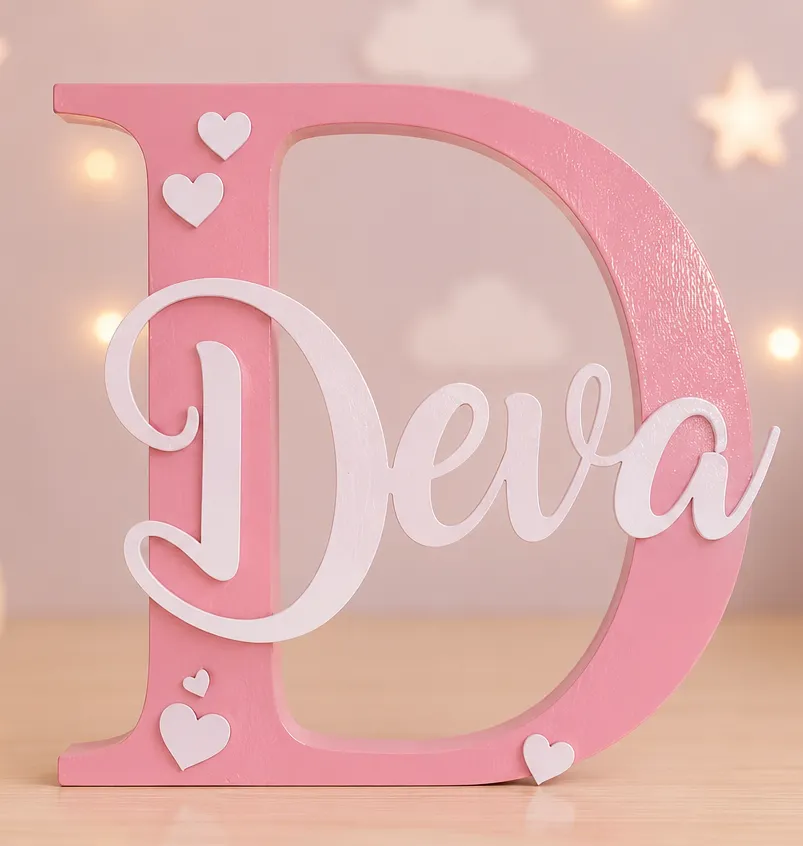 Lettera in legno personalizzabile