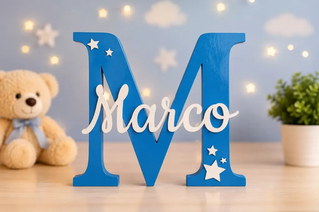 Lettera in legno personalizzabile